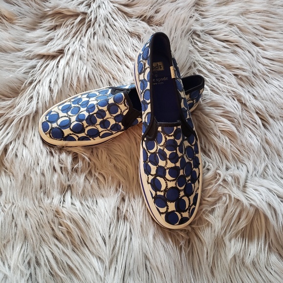 kate spade Shoes - Keds for Kate Spade Surf the web blue Dot canvas